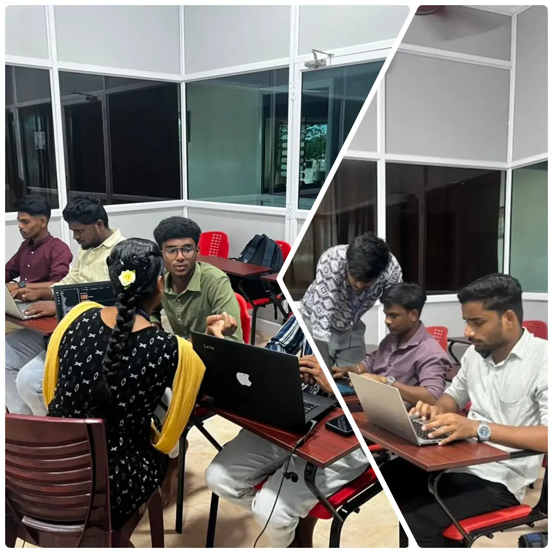 Students receiving practical IT training at Well Spring