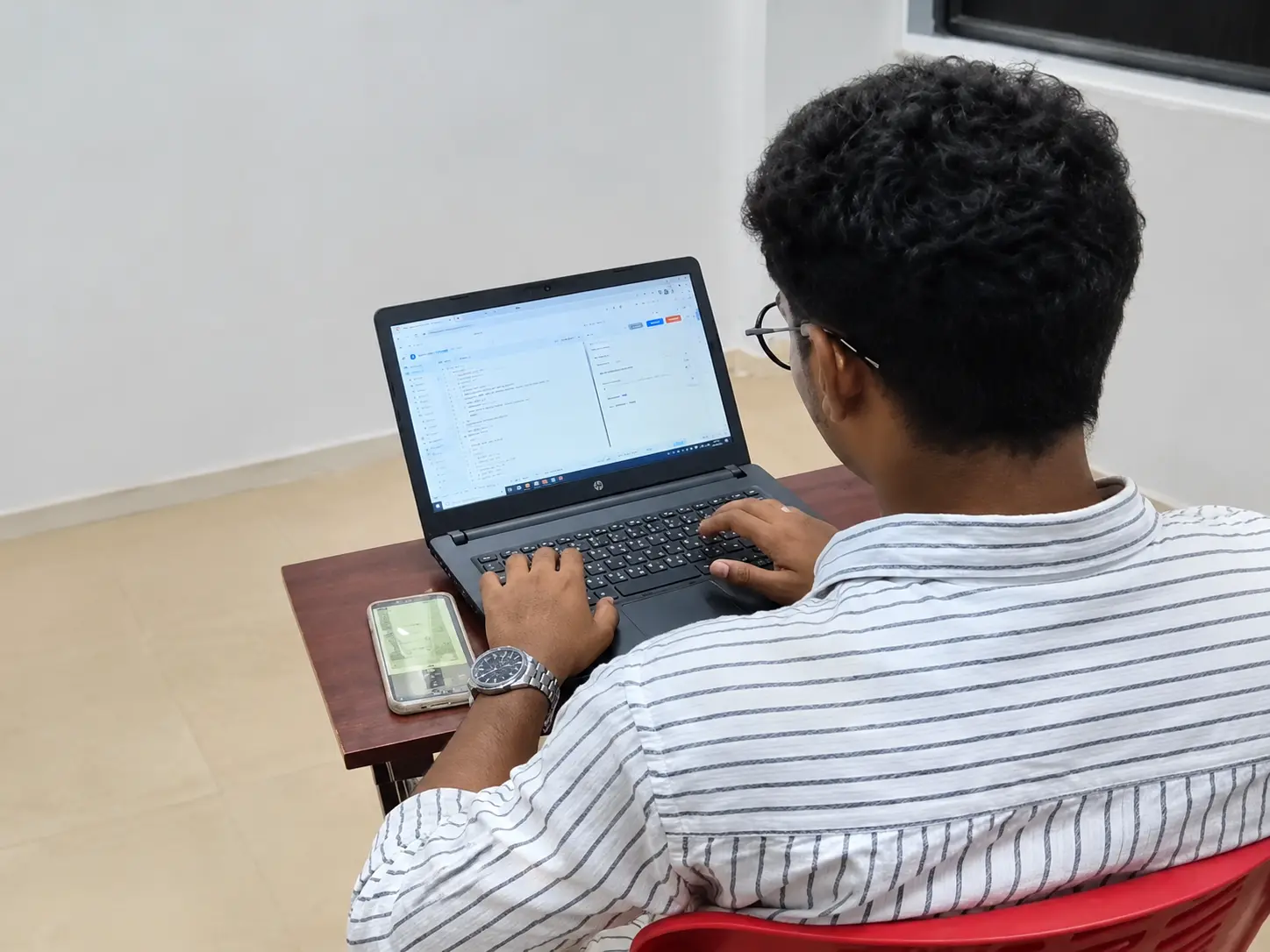 Student web project developed through practical learning