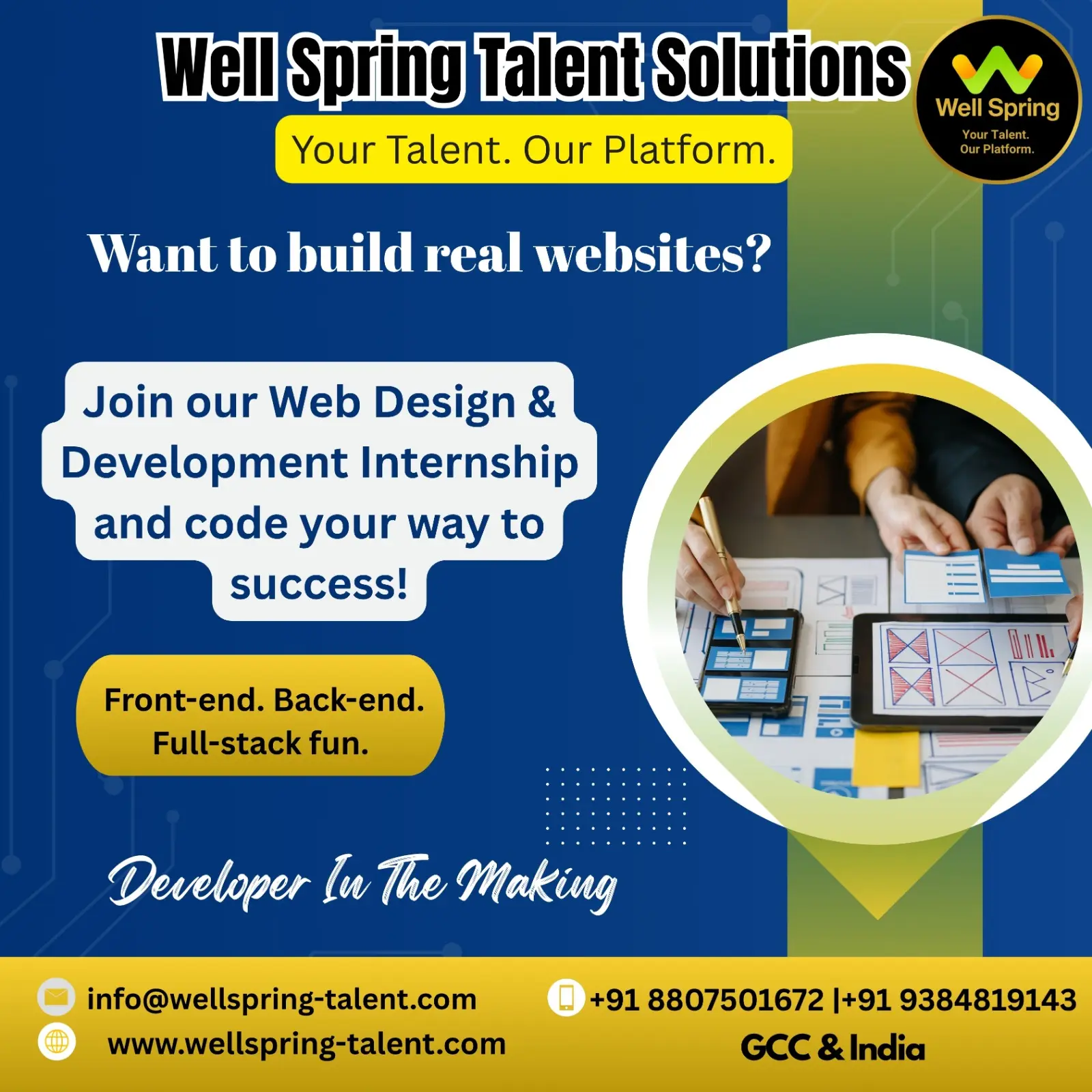 Front-end and back-end web development training